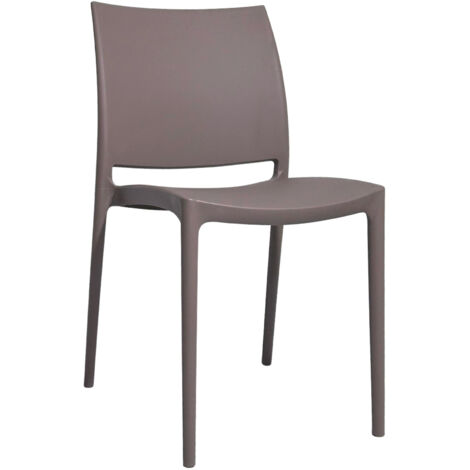 Sedia Da Bar Sprint OKAFFAREFATTO MADDALONI - Polipropilene Beige, Monoblocco Impilabile, H 90cm