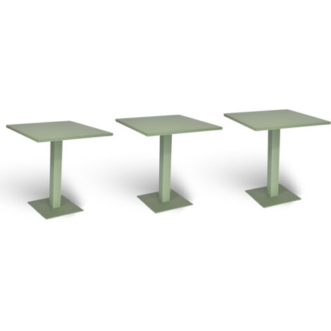 Tavolo da giardino bistrot in metallo 2 posti, 70cm, Verde
