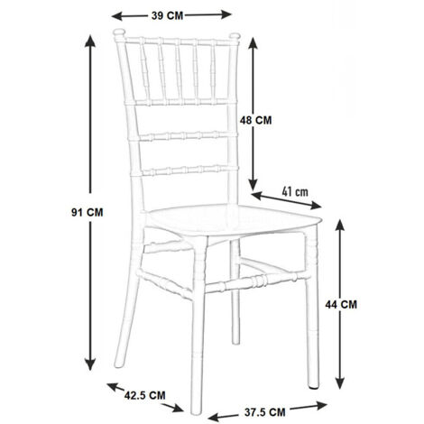 Sedia Chiavarina impilabile in plastica polipropilene bianco