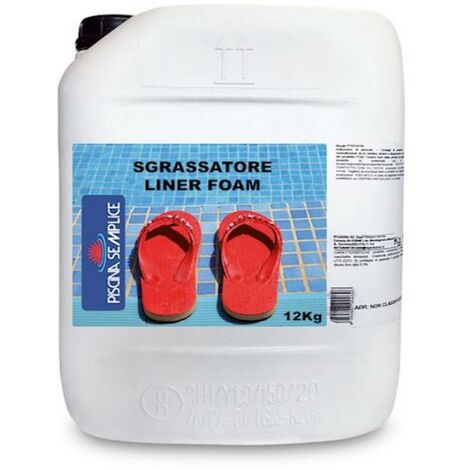 SGRASSATORE LINER FOAM 10 KG - SPECIFICO PER RESIDUI CALCAREI, SPORCO E  MACCHIE SULLA SUPERFICE DELLA PISCINA