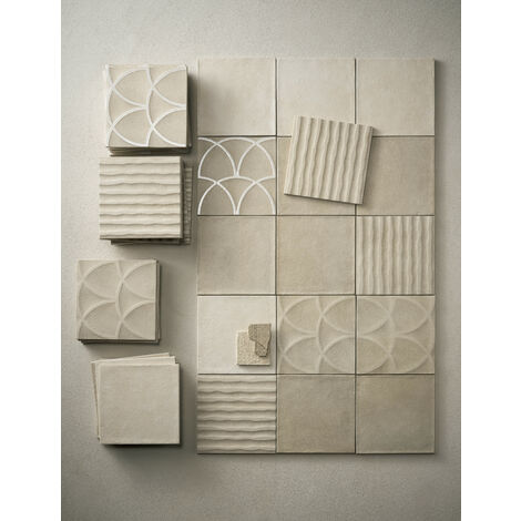 Carrelage sol / mur effet ciment 20x20 cm  TERRACRETA Argilla (vendu par boite de 1.20m2)
