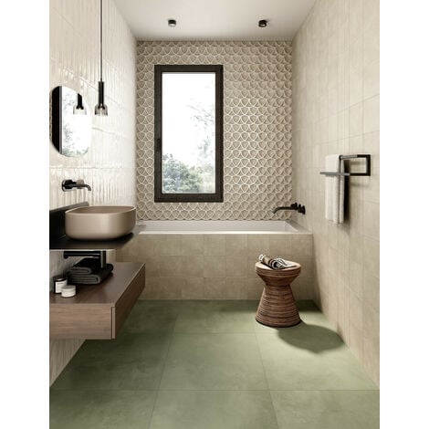 Carrelage sol / mur effet ciment 20x20 cm TERRACRETA Forma Vitrea Argilla(vendu par boite de 1.20m2)