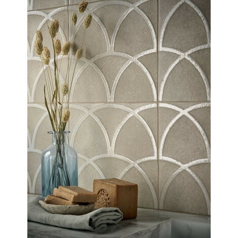 Carrelage sol / mur effet ciment 20x20 cm TERRACRETA Forma Vitrea Argilla(vendu par boite de 1.20m2)