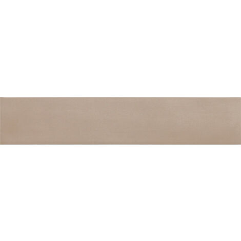 Carrelage sol / mur brique effet béton taupe mate 6x30 cm WADI TAUPE (vendu par boite de 0,50m2)