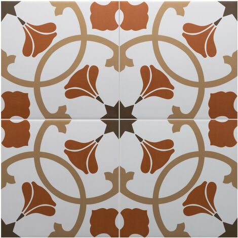Eiffel Art Construction – Carrelage en grès cérame 20x20 cm – Effet ciment à motif – Finition mate – Usage intérieur pour sol et mur – Épaisseur 8 mm