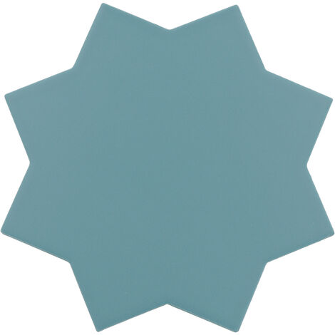 Carrelage sol / mur forme étoile bleu 16,8x16,8 cm PORTO STAR AZURE (vendu par boite de 0,49m2)
