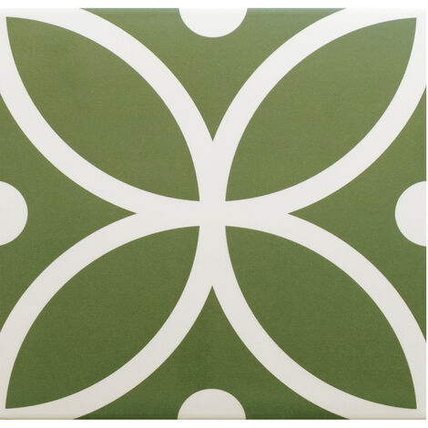 Carrelage sol / mur effet ciment à motif 20x20 cm RIVOLI - MONACO VERDE(vendu par boite de 1m2)