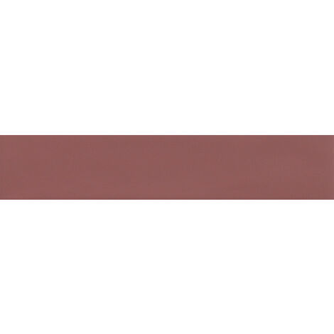 Carrelage sol / mur brique effet béton rouge mate 6x30 cm WADI GARNET (vendu par boite de 0,50m2)
