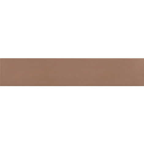 Carrelage sol / mur brique effet béton terracotta mate 6x30 cm WADI TERRA (vendu par boite de 0,50m2)