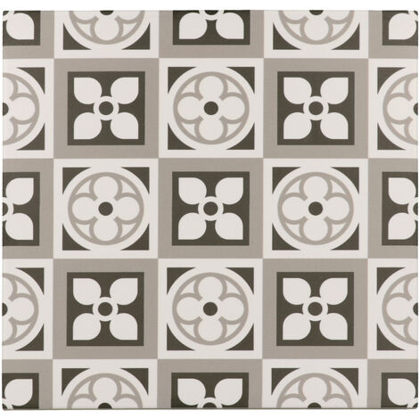 Carrelage sol / mur effet ciment à motif 20x20 cm RIVOLI - COPENHAGEN GRIS(vendu par boite de 1m2)