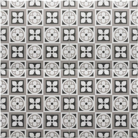 Carrelage sol / mur effet ciment à motif 20x20 cm RIVOLI - COPENHAGEN GRIS(vendu par boite de 1m2)