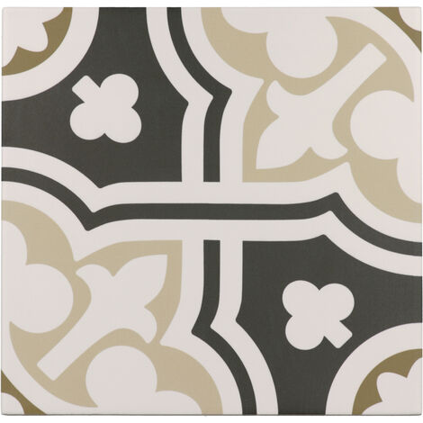 Carrelage sol / mur effet ciment à motif 20x20 cm RIVOLI - CINQUE (vendu par boite de 1m2) (1/2)