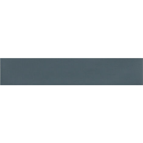 Carrelage sol / mur brique effet béton bleu pétrole mate 6x30 cm WADI INDACO (vendu par boite de 0,50m2)