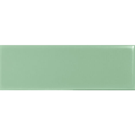 Carrelage sol / mur briquette rectangulaire uni vert menthe brillant 5X15 cm FÄRGBLOCK LUCIDO MENTA FGB106L (vendu par boite de 0,60m2)