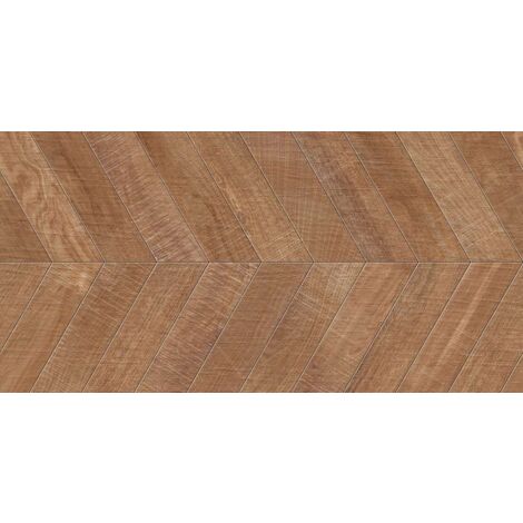 Carrelage sol / mur effet bois design chevron  60x120 cm ARTWOOD CHEVRON NUT(vendu par boite de 1.44m2)