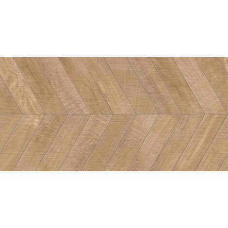 Eiffel Art Construction – Carrelage imitation parquet 60x120 cm – Grès cérame effet bois chevron – Finition mat rectifié – Pour murs et sols intérieurs