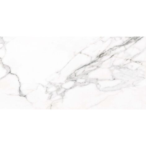 Eiffel Art Construction – Carrelage effet marbre blanc 60x120 cm – Grès cérame – Finition mate – Rectifié pour sols et murs intérieurs
