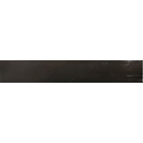Carrelage mur effet zellige noir 6,5x40 cm  MANACOR BLACK (vendu par boite de 1m2) (1/3)