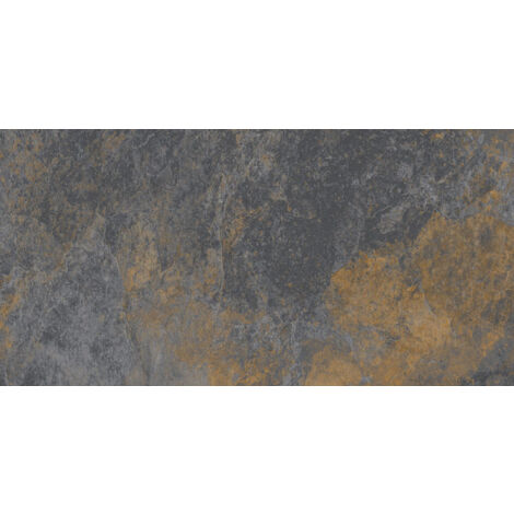 Eiffel Art Construction – Carrelage sol effet pierre granite gris anthracite 30x60 cm – Grès cérame – Finition mate – Usage intérieur et extérieur – Classe de glissance R10