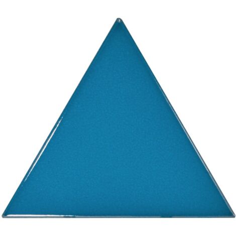 Carrelage mur triangulaire uni bleu brillant  SCALE TRIANGOLO ELECTRIC BLUE  (vendu par boite de 0,20m2) (1/2)