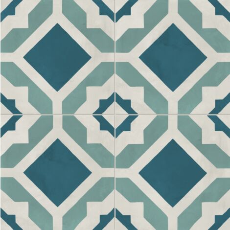 Carrelage sol / mur effet ciment vieilli 20x20 cm TERRA ART GEOMETRIA O.C (vendu par boite de 1,20m2)