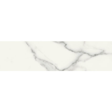 Carrelage sol / mur rectangulaire effet marbre blanc mate 6x24 cm SCULTOREA statuario vena argento miniature J477 (vendu par boite de 0,87m2) (1/3)