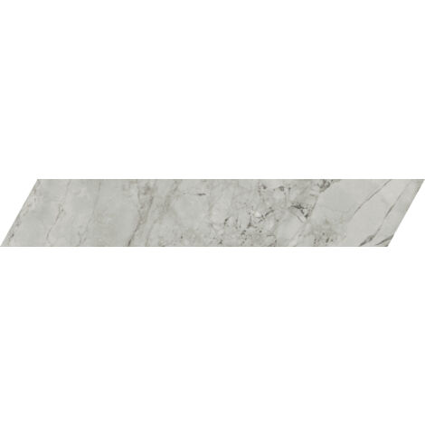 Carrelage sol / mur chevron effet marbre gris 7,4X45 cm- SCULTOREA Foam grey chevron J474 (vendu par boite de 0,87m2) (1/3)