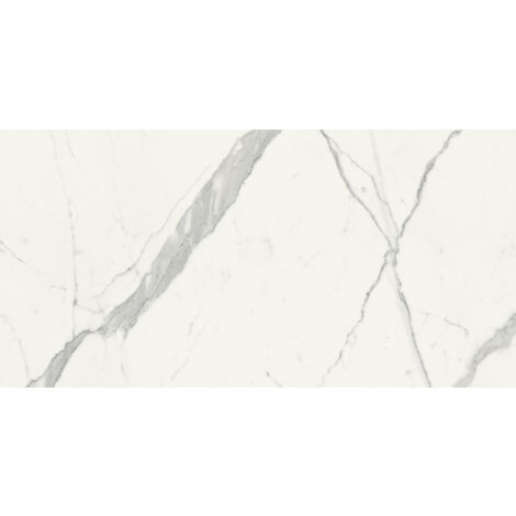 Carrelage sol / mur effet marbre blanc 60x120 cm  - SCULTOREA statuario vena argento J648  (vendu par boite de 1,44m2)
