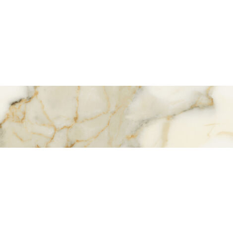 Carrelage sol / mur rectangulaire effet marbre beige mate 6x24 cm  SCULTOREA calacatta oro fino miniature J476  (vendu par boite de 0,87m2)