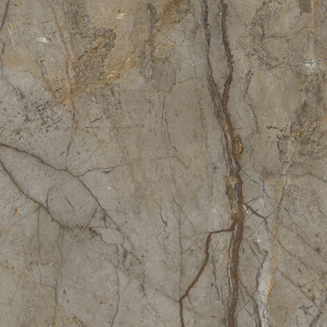 Carrelage sol / mur effet marbre brun, gris 120X120 cm - SCULTOREA River grey J454 (vendu par boite de 2,88m2)