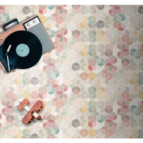 Carrelage sol / mur hexagonal coloré 17x15 cm MINIMA8.6 MULTI COLOR 1 MIN103M (vendu par boite de 0,57m2)