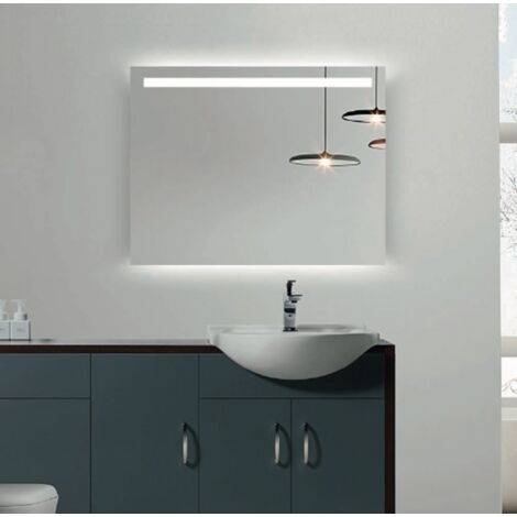 Miroir rectangle, LED et rétroéclairage 70x100 cm - HORIZON (1/5)