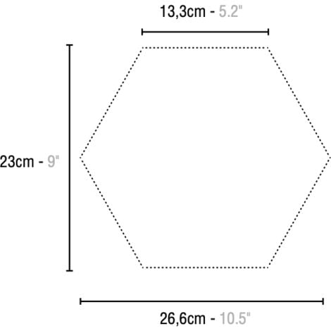 Carrelage sol / mur hexagonal gris mate 26,23 cm ALCHIMIA GRIGIO