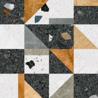 Carrelage sol / mur effet terrazzo coloré 80x80 cm STELLATO R MULTICOLOR (vendu par boite de 1,28m2)