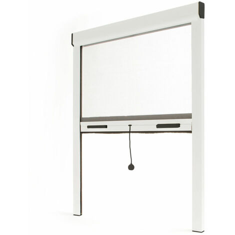 Store moustiquaire Recoupable Alu - L 150 x H230 cm - Blanc - Unitaire