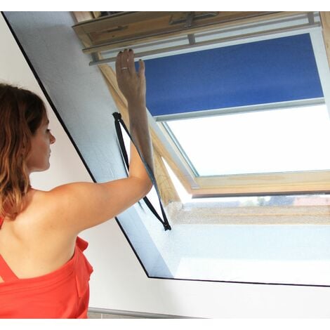Toile moustiquaire zippée pour fenêtre de toit - L 130 x H 150 cm