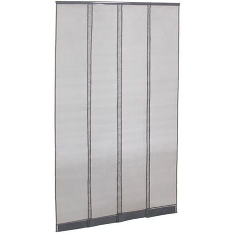 Moustiquaire rideau porte Passages Intensifs - L 130 x H 230 cm Gris