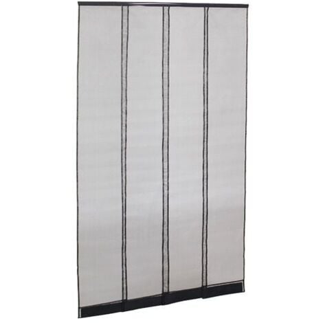 Moustiquaire rideau porte Passages Intensifs - L 100 x H 230 cm Noir