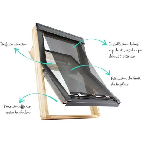 Store Extérieur compatible VELUX ® 4,606, S06, 10, 608, S08, SK06, SK08