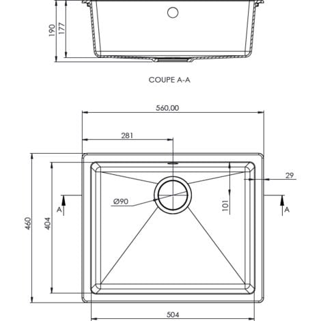 CAREA - Evier sous et sur plan MODULA Sable