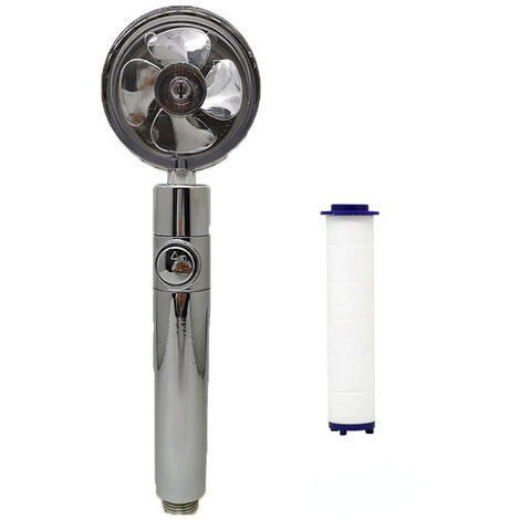 Pommeau de douche Double face à économie d'eau, rotatif à 360 degrés, 3  modes réglables, avec interrupteur 7 -XUNI638