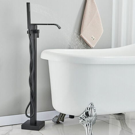 Robinet de douche de baignoire monté au sol bec pivotant salle de bain  autoportante mitigeur de