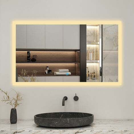 Specchio Da Bagno LED Rotondo 60cm - Luci Dimmerabili 3 Colori, Antiappannamento, Per Parete - Foto 3