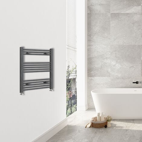 AICA Termoarredo Scaldasalviette Bagno Anthracite Radiatore da Parete 800x600mm interasse 55cm