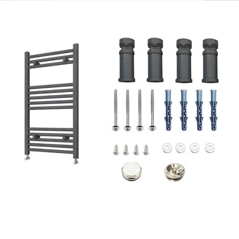 AICA Termoarredo Scaldasalviette Bagno Anthracite Radiatore da Parete 800x550mm interasse 50cm