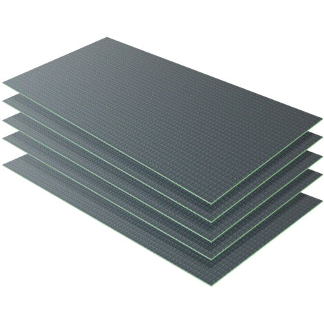 Pannello di Costruzione da Piastrellare in Estruso Polistrirene Rigido per l’Isolamento della Casa e del Bagno Dimensione 1250x600X12 mm (5 pezzi / set)