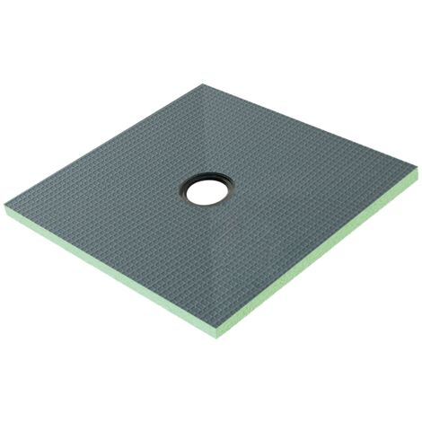 Piatto Doccia da Piastrellare Tagliabile in Estruso Rigida Polistirene Isolamento per Bagno Dimensione 90x90X4 cm Sifone Piletta e Tubo inclusi