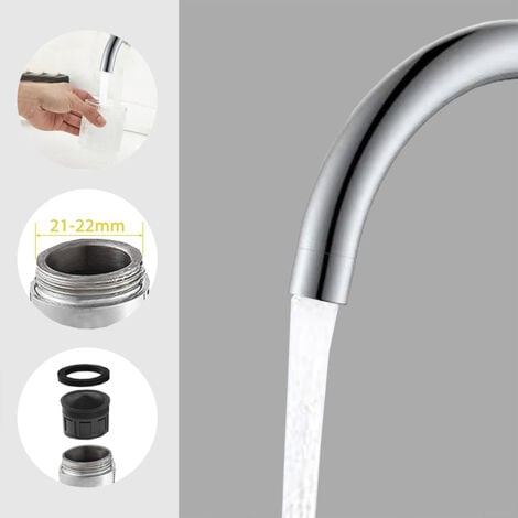 AICAIT Rubinetto Cucina Monocomando Freddo e Caldo Miscelatore Lavello Cucina Collo di Cigno Girevole 360° Cromato