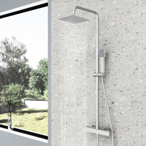 Colonne Doccia Termostatiche Sistema Doccia con Miscelatore Termostatico Colonna Doccia Set Doccia con Doccetta 230x65mm, Cromato