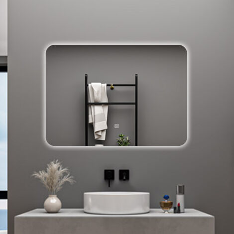 Specchio LED Da Bagno Butylux 91x71 Cm Dimmerabile Con Antiappannamento, Luce Calda/fredda, Orizzontale/verticale - 2